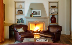 The fireplace in the 2 Bedroom Fireplace Suite