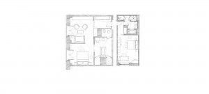 2 Bedroom Studio Suite Floor plan