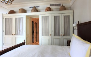 View of the 1 Bedroom Corner Suite bedroom and closets