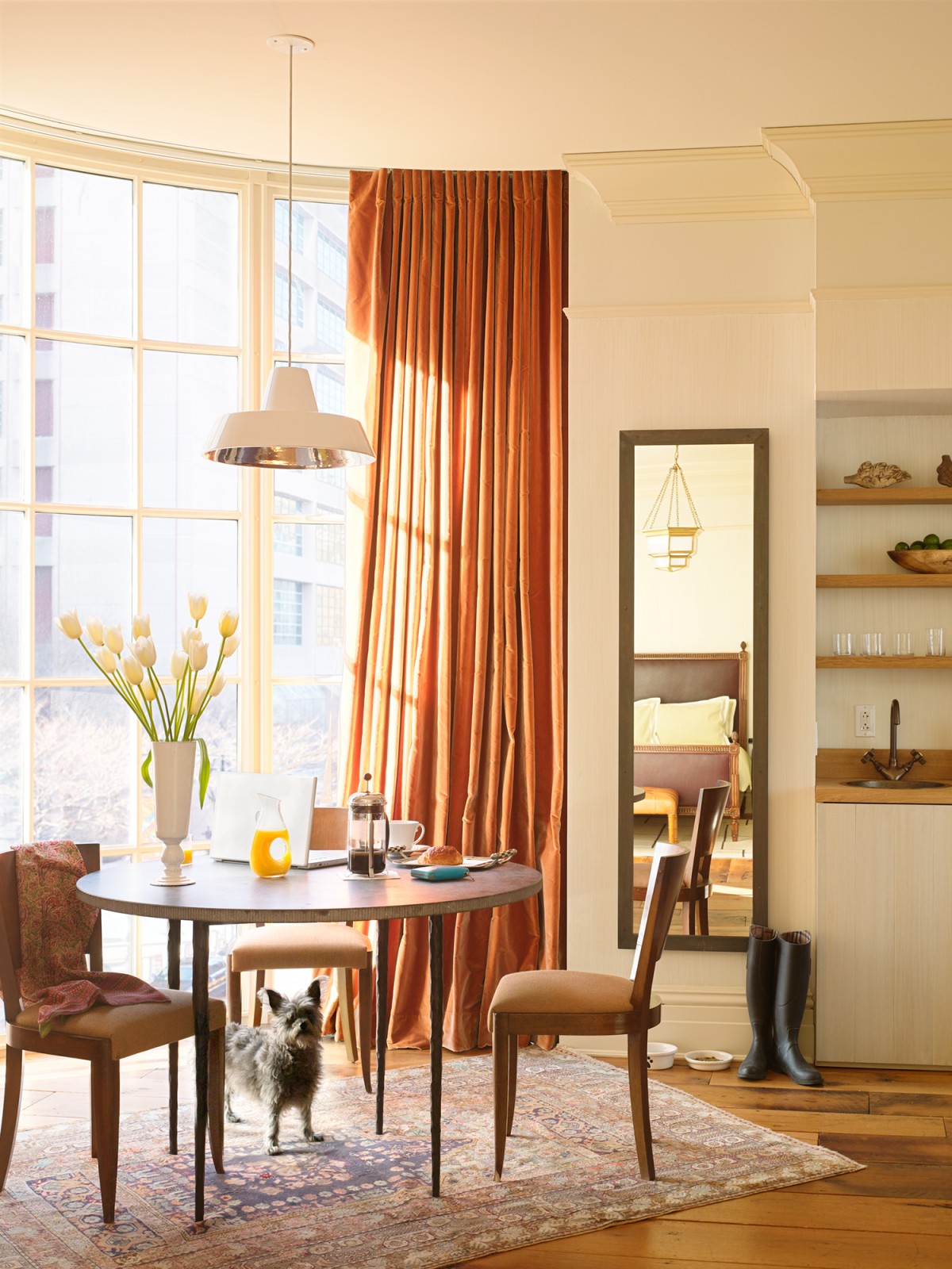 View of the dining nook in the 1 Bedroom Corner suite