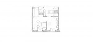 1 Bedroom Studio Suite Floor Plan
