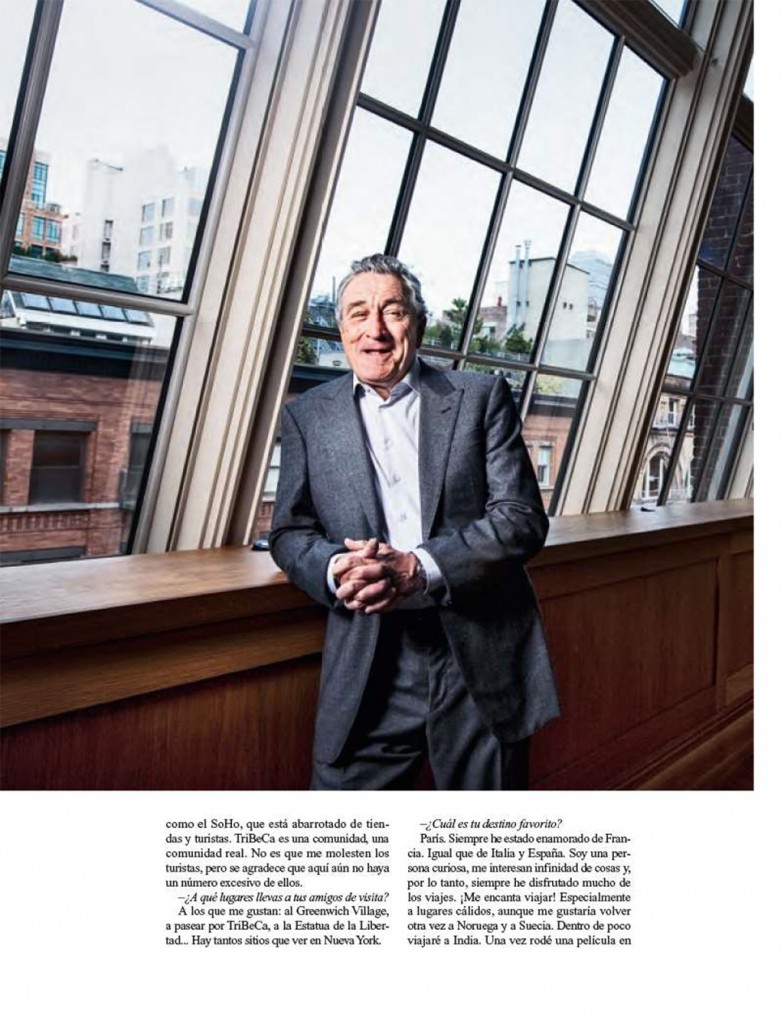 Condé Nast Traveler interviews Robert De Niro about The Greenwich Hotel