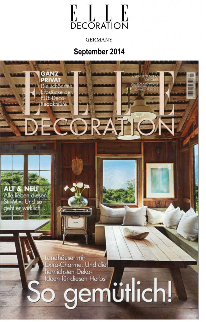 Elle Decor article featuring the Tribeca Penthouse and Axel Vervoordt