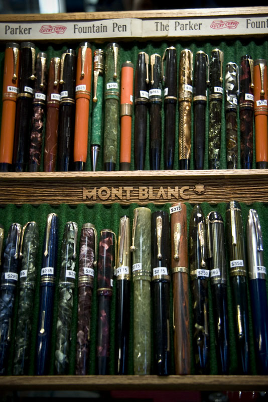 Mont Blanc and Lucky Curve Fountain pens for sale