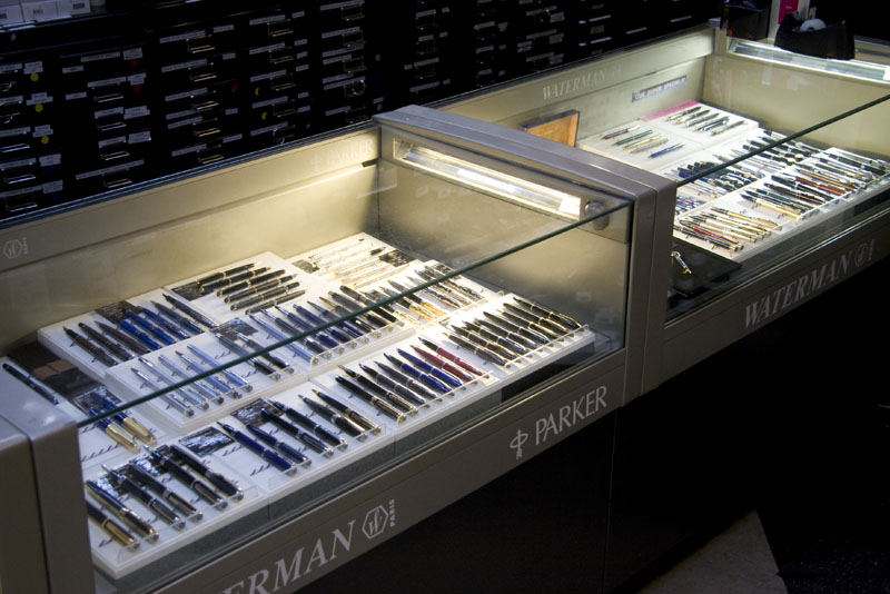 Peruse these fountain pen display cases during your next stay at The Greenwich Hotel