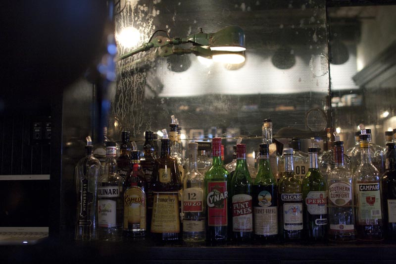 Drink rail at the Warren 77 bar
