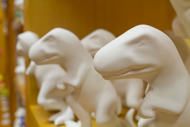 Drop by Color Me Mine during your stay at The Greenwich Hotel and paint one of these plaster cast dinosaurs