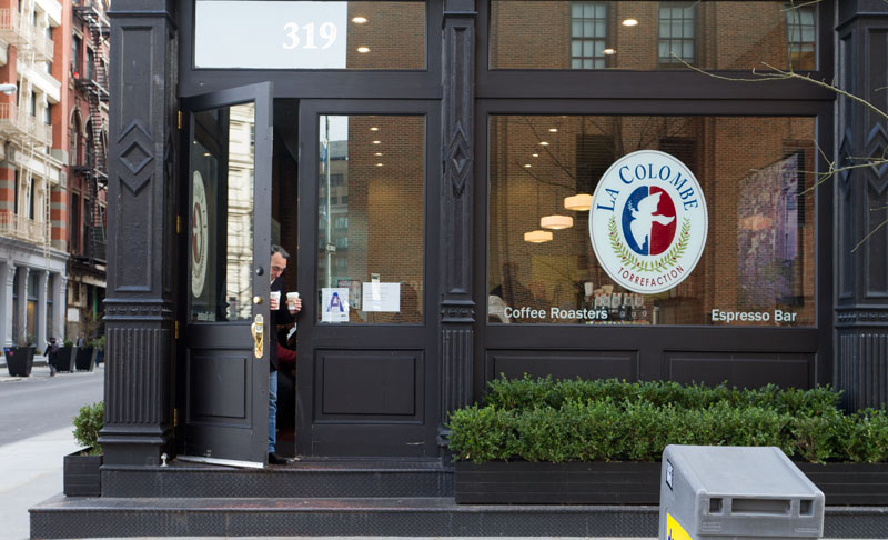 La Colombe Coffee Storefront located close to The Greenwich Hotel