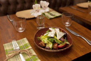 A salad on the table at The Greek