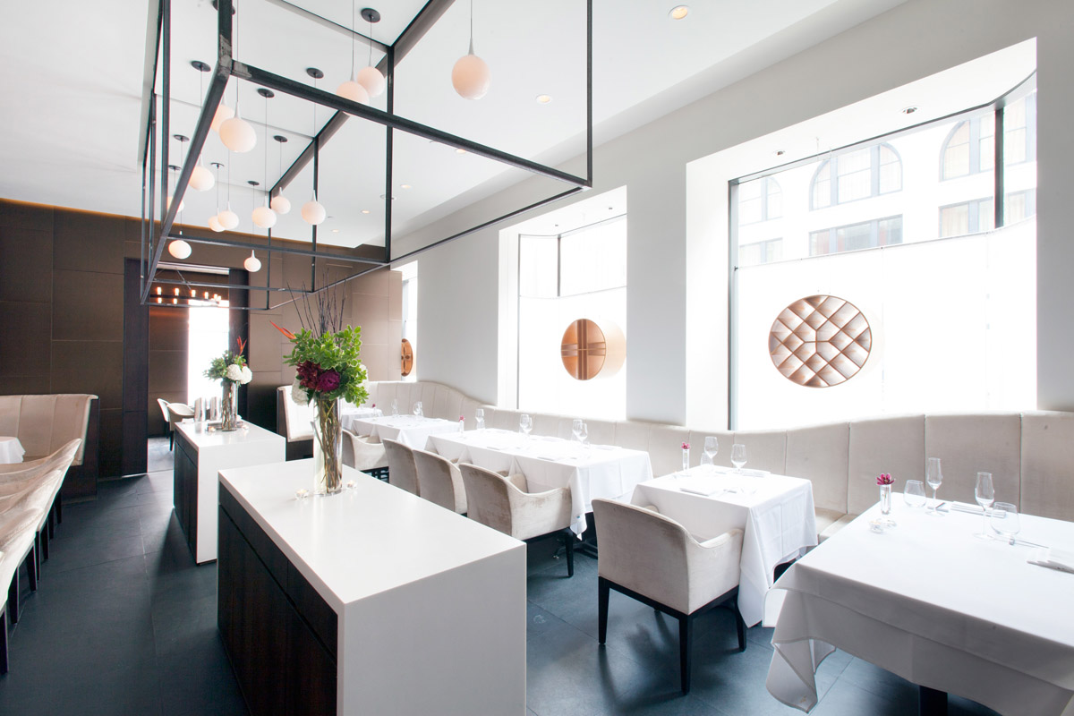 Another view of the dining room flooded with natural light at Jungsik