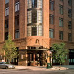 Exterior view of Locanda Verde's entrance at The Greenwich Hotel.