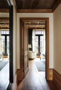 Looking into the primary bedroom from the hallway