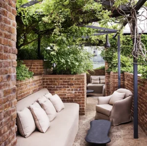 Outdoor seating on the terrace