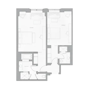 Superior King room with adjoining Superior King with Soaking Tub floorplan