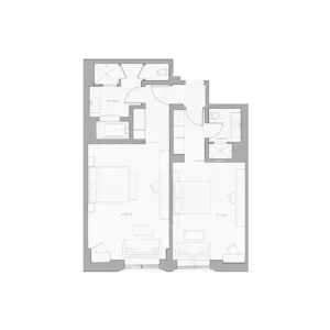 Deluxe King room with Adjoining Deluxe King 2-bedroom floorplan