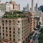 Exterior view looking at the private penthouse atop The Greenwich Hotel, one of the most beautiful New York City hotels