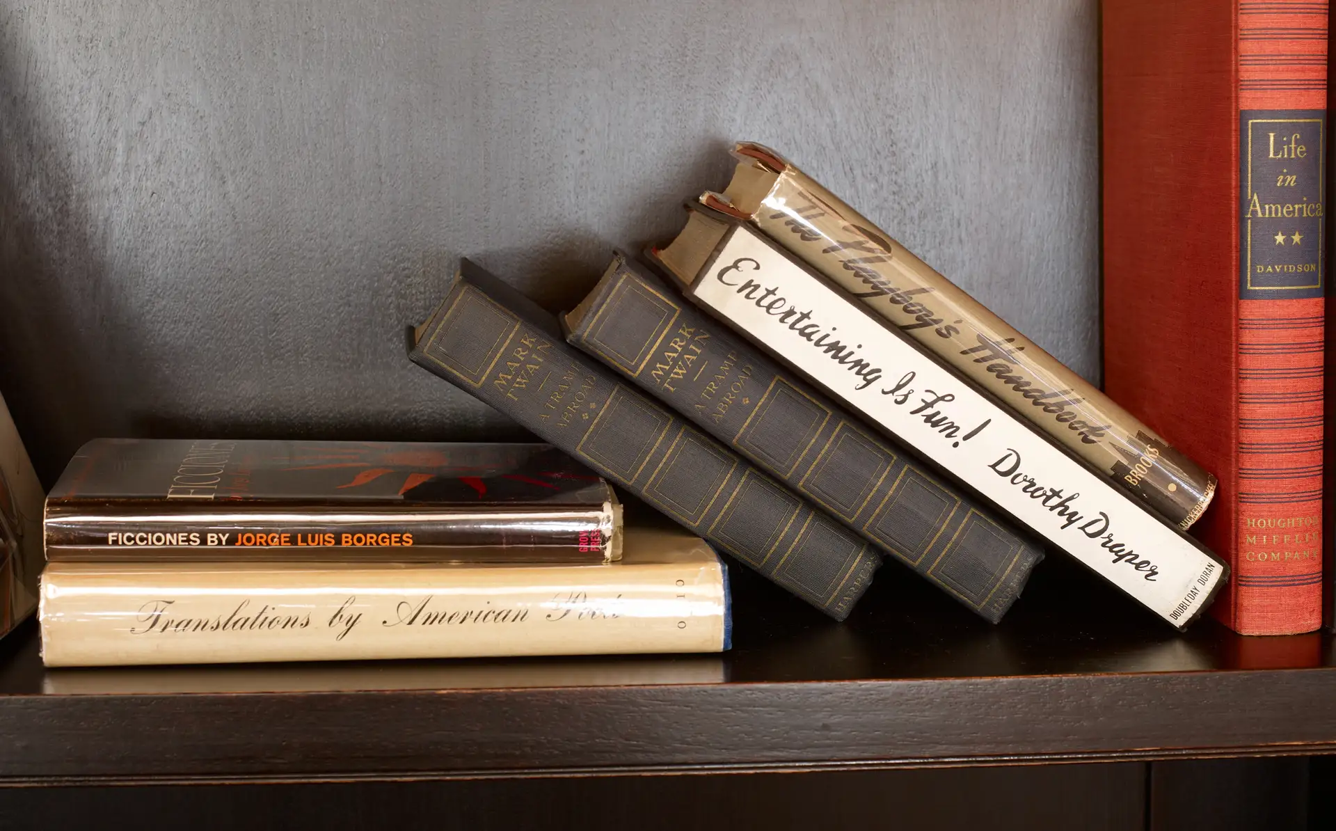 Complimentary books available at the hotel
