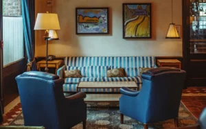 Sitting area in the Greenwich Hotel lobby area