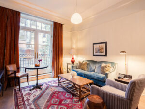 Sitting Area with view of balcony
