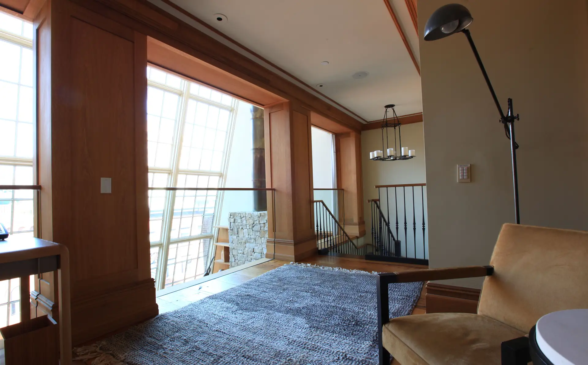 The loft landing with seating area overlooking the first floor