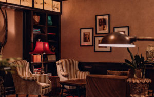 Corner seating arrange in the Drawing Room at The Greenwich Hotel, a luxury boutique hotel in NYC