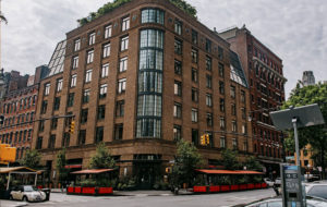 Exterior view of the Greenwich Hotel in the heart of TriBeCa