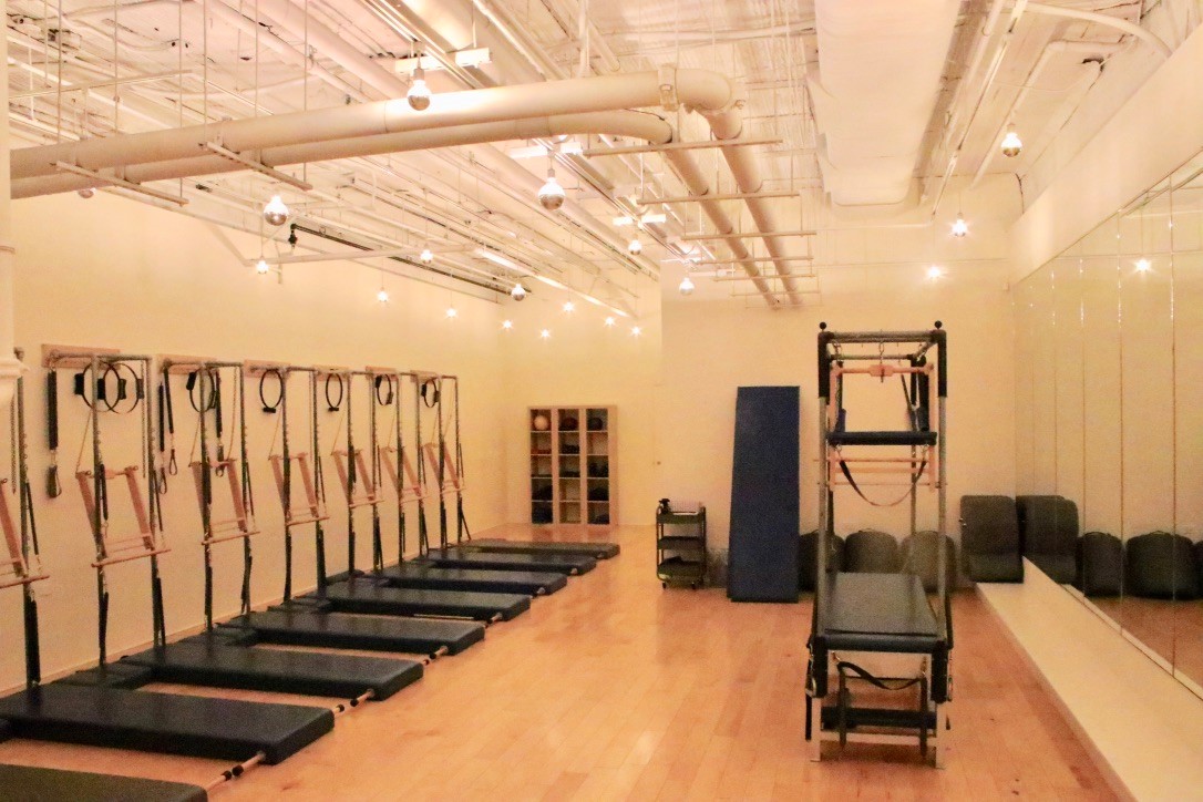 View of the studio and equipment at Real Pilates