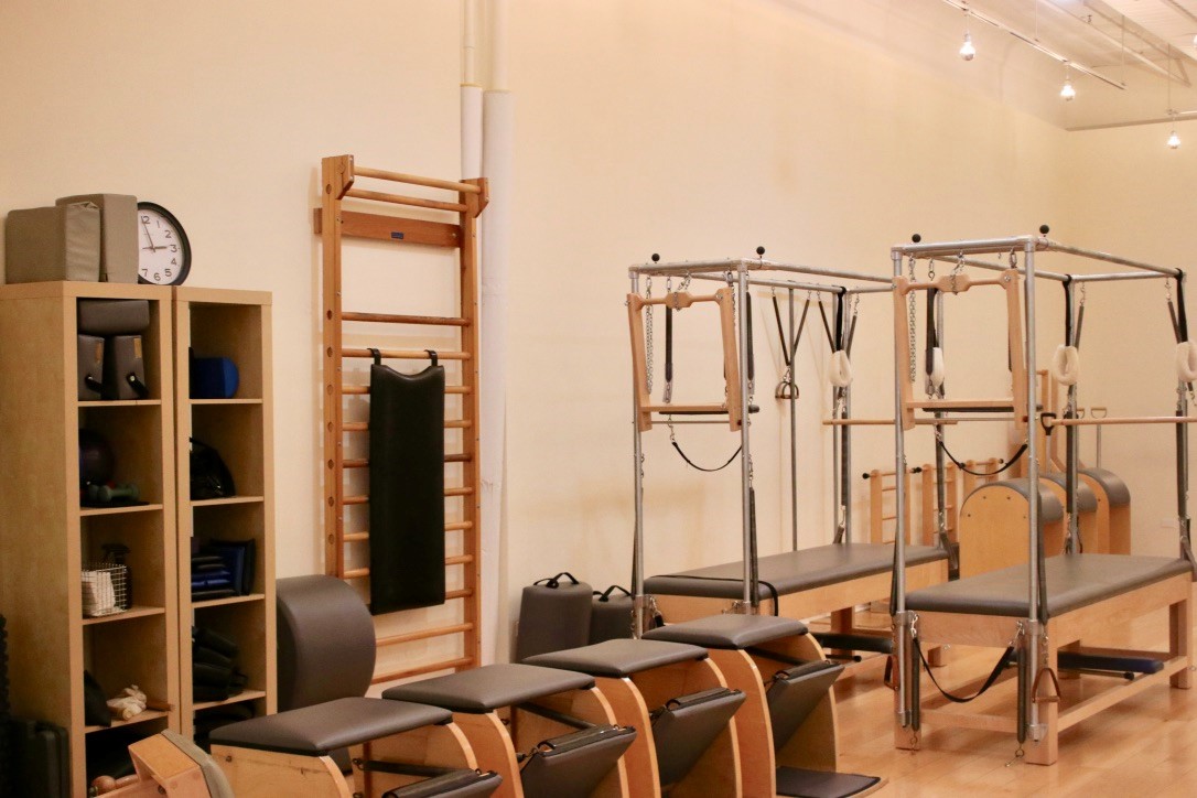 Angle showing other exercise equipment in the studio