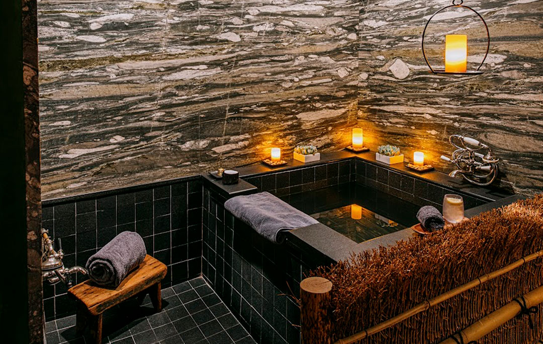 Unwind in the private treatment and bath rooms at the Shibui Spa
