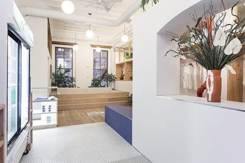 Entryway at Sky Ting Yoga studio