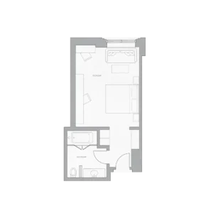 Superior King Room with Soaking Tub Floorplan