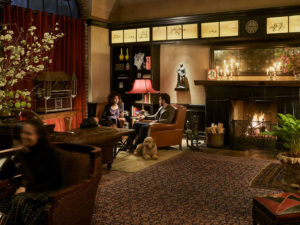 The Greenwich Hotel - Couple with Dog in the Drawing Room