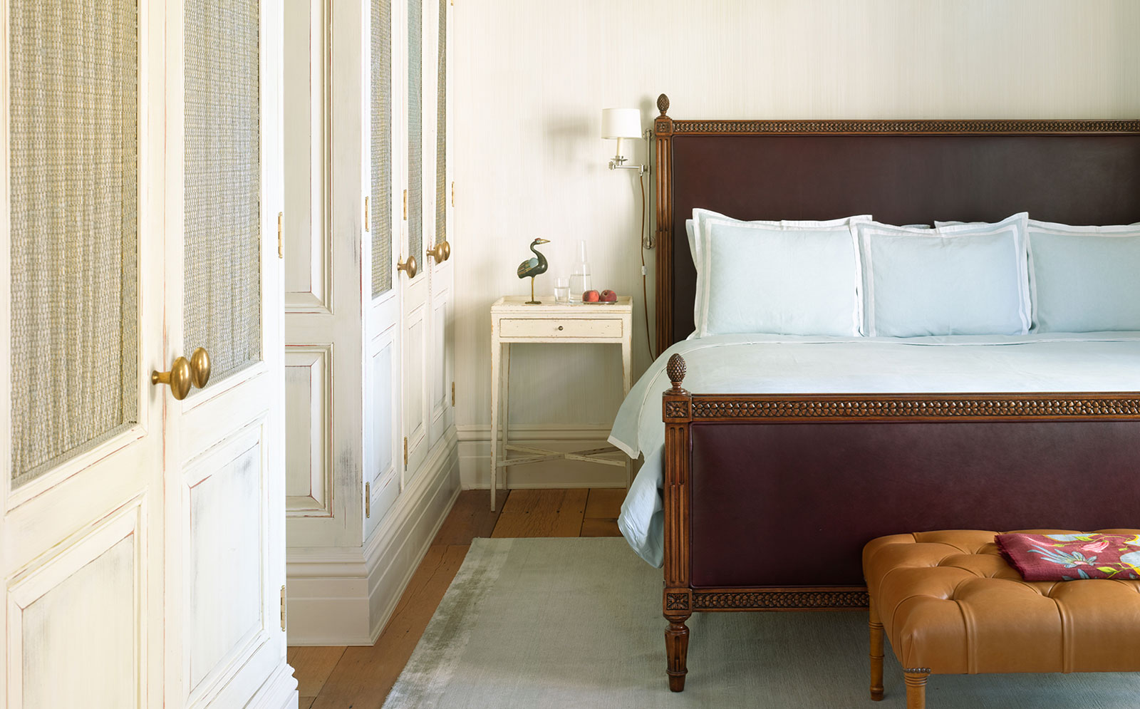 Bedside view in the 2 Bedroom Fireplace suite