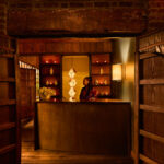 The Front Desk and Spa representative inside the lobby at entrance at the Shibui Spa