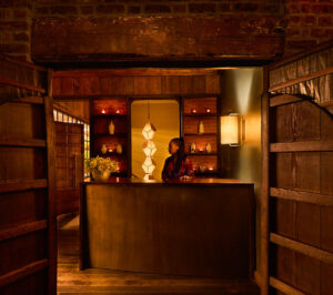 The Front Desk and Spa representative inside the lobby at entrance at the Shibui Spa